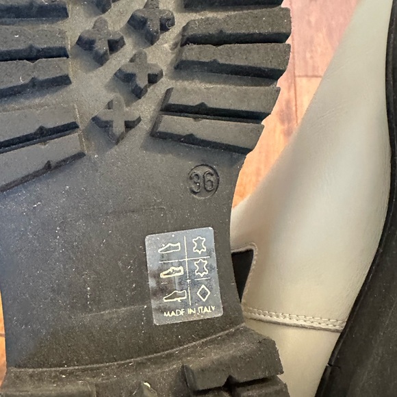 Pinko Gray Natalie Stivale Lug Boots Sz 36 or 6 - Picture 13 of 16